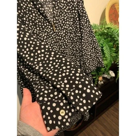 Lane‎ Bryant polka dot zip women's dress - Picture 3 of 5